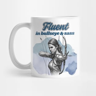 Archery Girl Fluent in Bullseye & Sass Mug